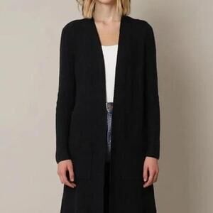 Cyrus rubbed Black open front cardigan #cardigan #black